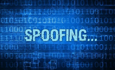 HWID Spoofer product art: SPOOFING text over a blue binary-code and circuit background for Windows PC